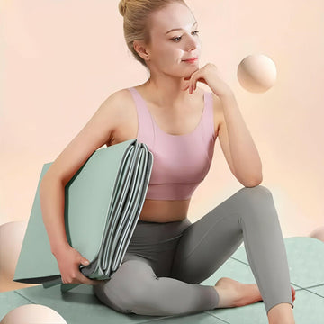 Foldable Yoga Mat Eco Friendly TPE Folding Travel Fitness Exercise
